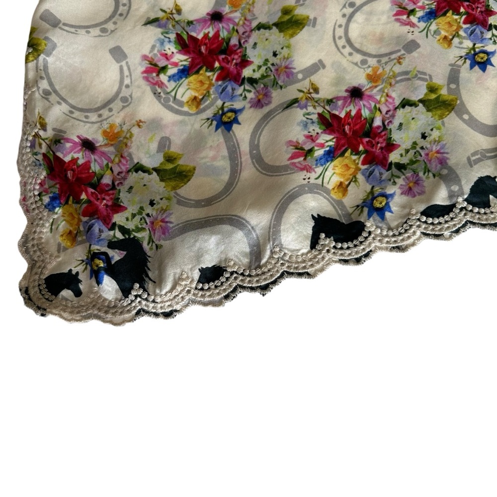 •Johnny Was Silk floral blouse Sz S Like New - Picture 6 of 12
